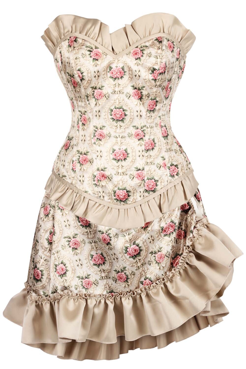 Leanne Rose Overbust Corset and Skirt Co-Ord Set