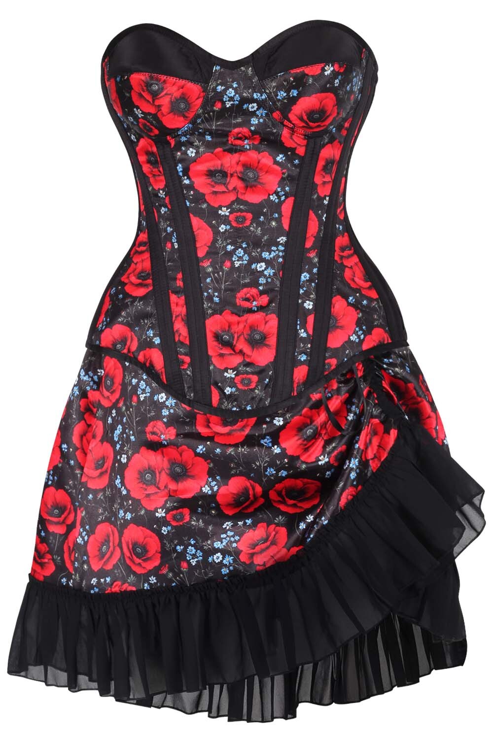 Enola Floral Waist Training Corset and Skirt Co-Ord Set