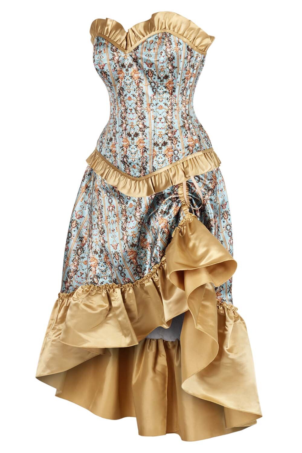 Erda Printed Waist Trainer Corset and Skirt Co-ord Set
