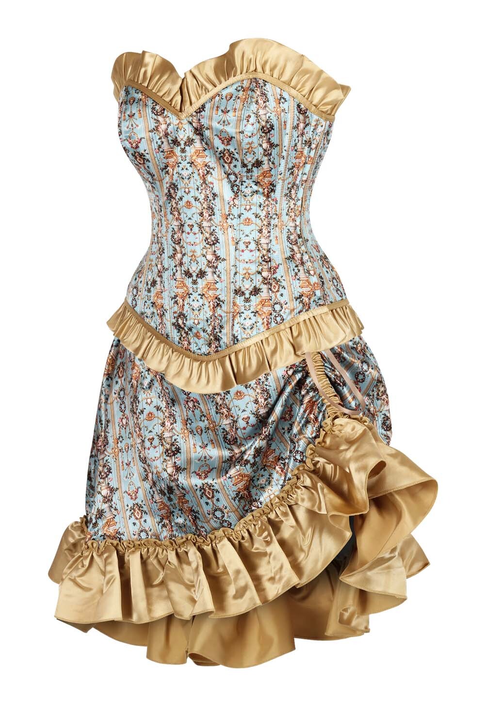 Erda Printed Waist Trainer Corset and Skirt Co-ord Set