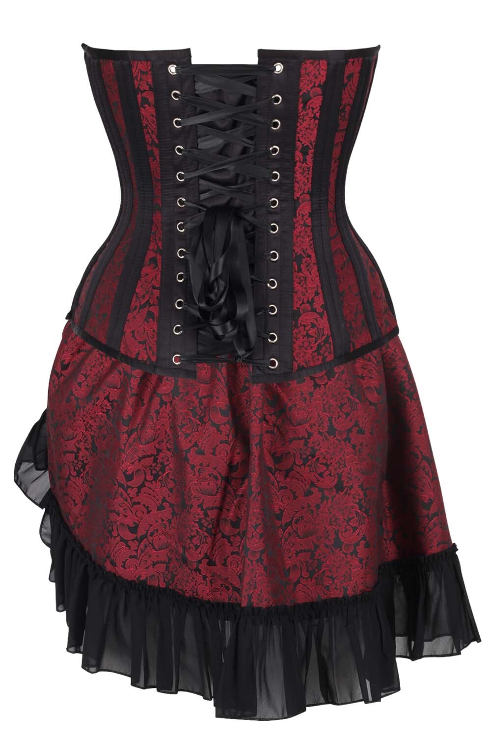Mckayla Brocade Waist Training Corset and Skirt Co-Ord Set