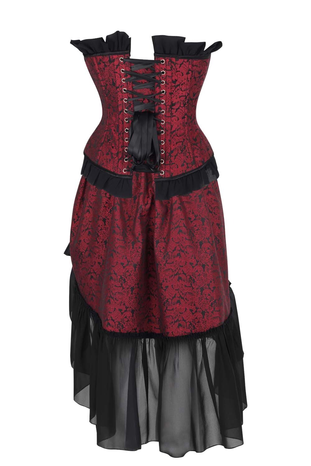 Aerith Brocade Overbust Corset and Skirt Co-ord Set