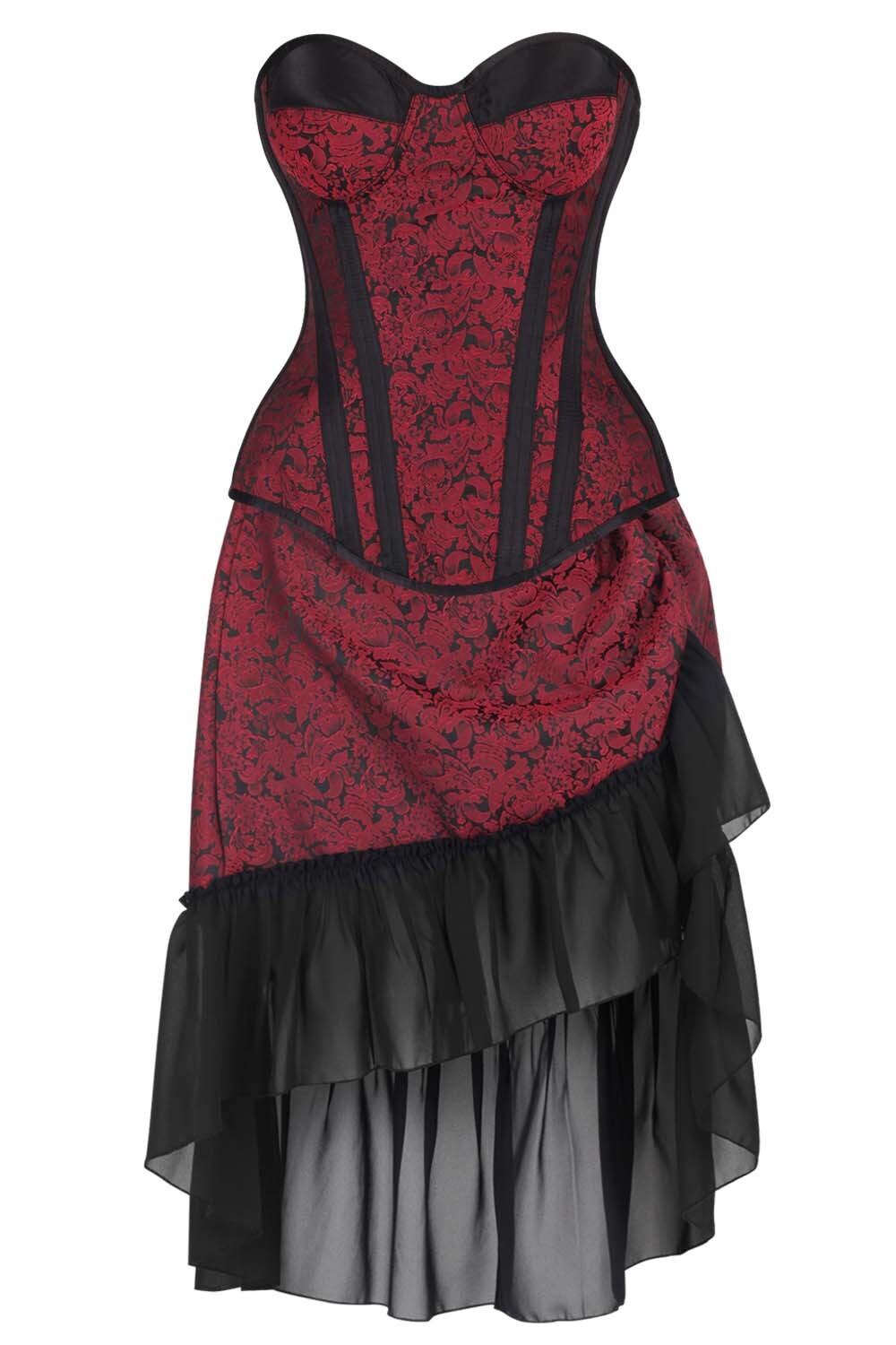 Mckayla Brocade Waist Training Corset and Skirt Co-Ord Set