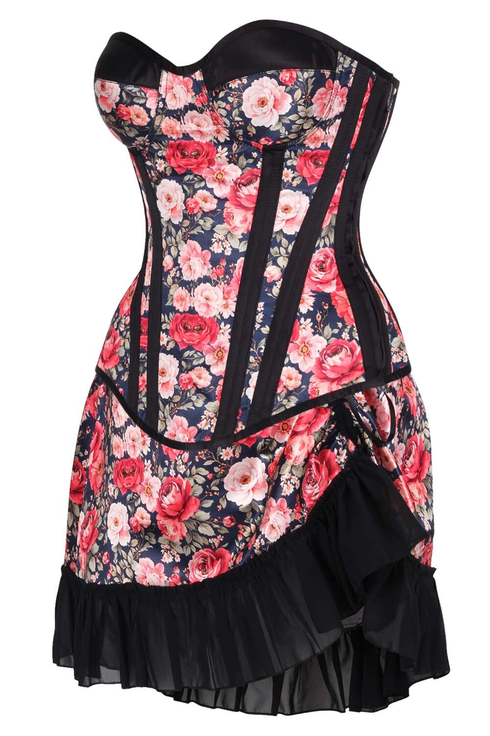 Lynnlee Floral Waist Trainer Corset and Skirt Co-Ord Set