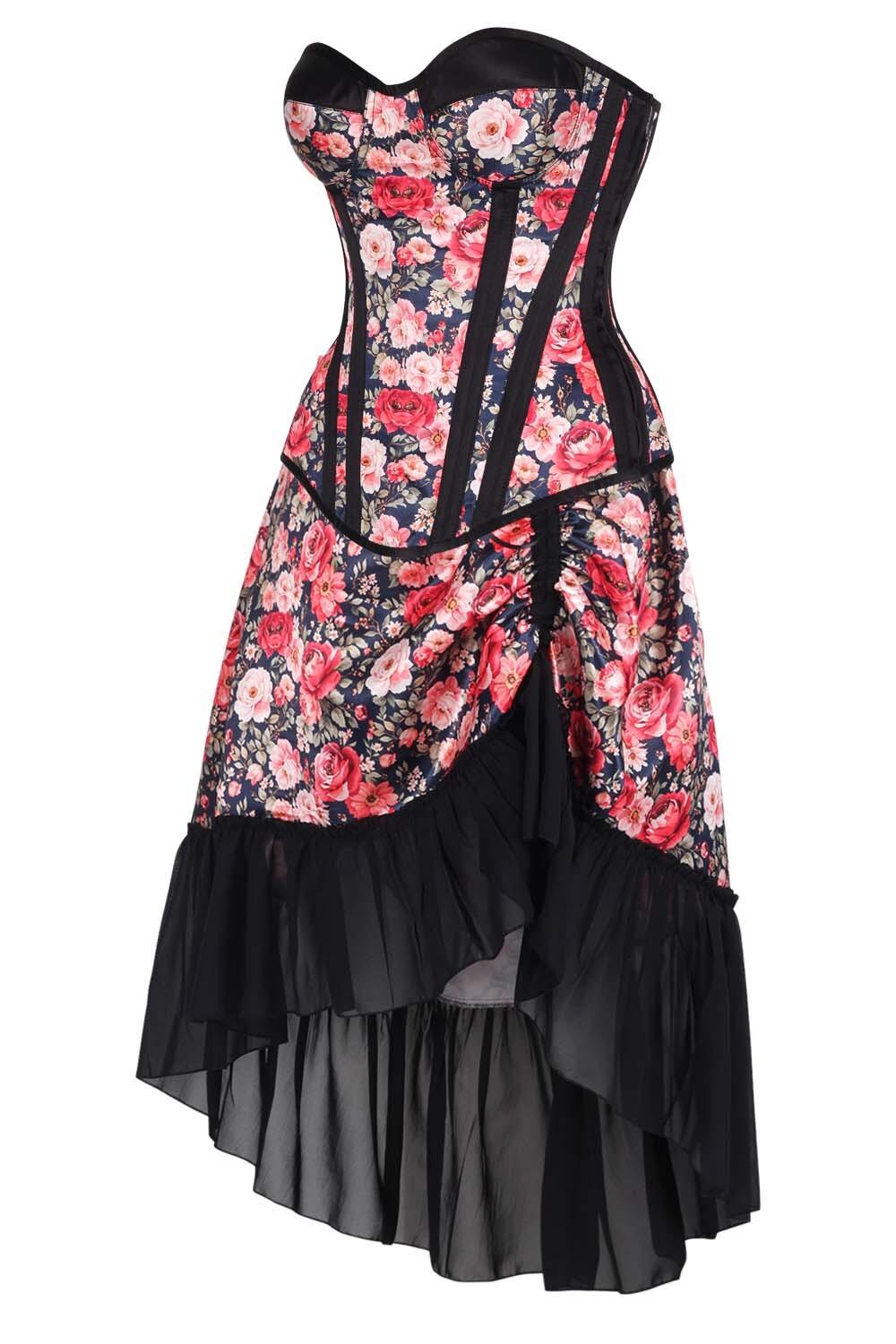 Lynnlee Floral Waist Trainer Corset and Skirt Co-Ord Set