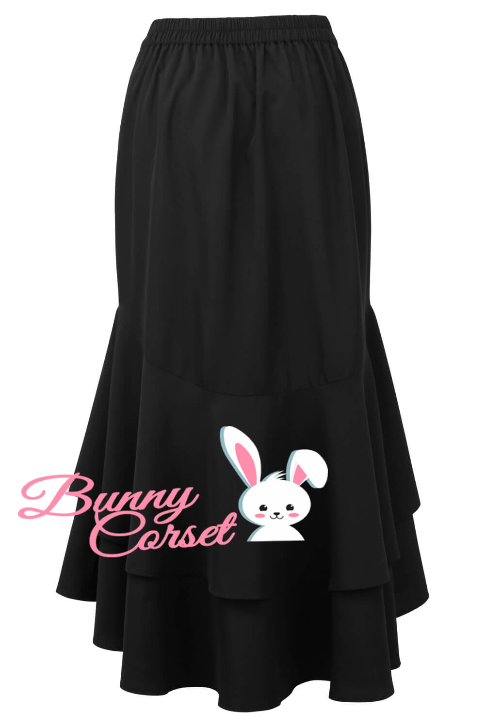 Reagan Burlesque Skirt in Black Crepe