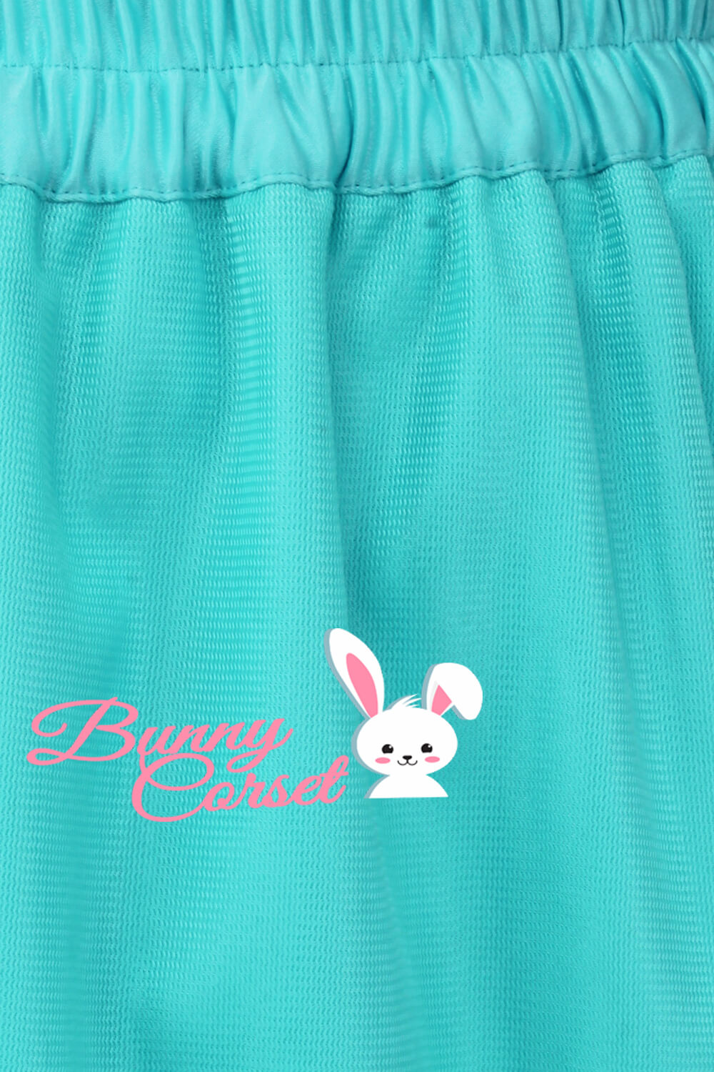 Elliana Cyne Blue Satin & Mesh Net Elasticated Skirt