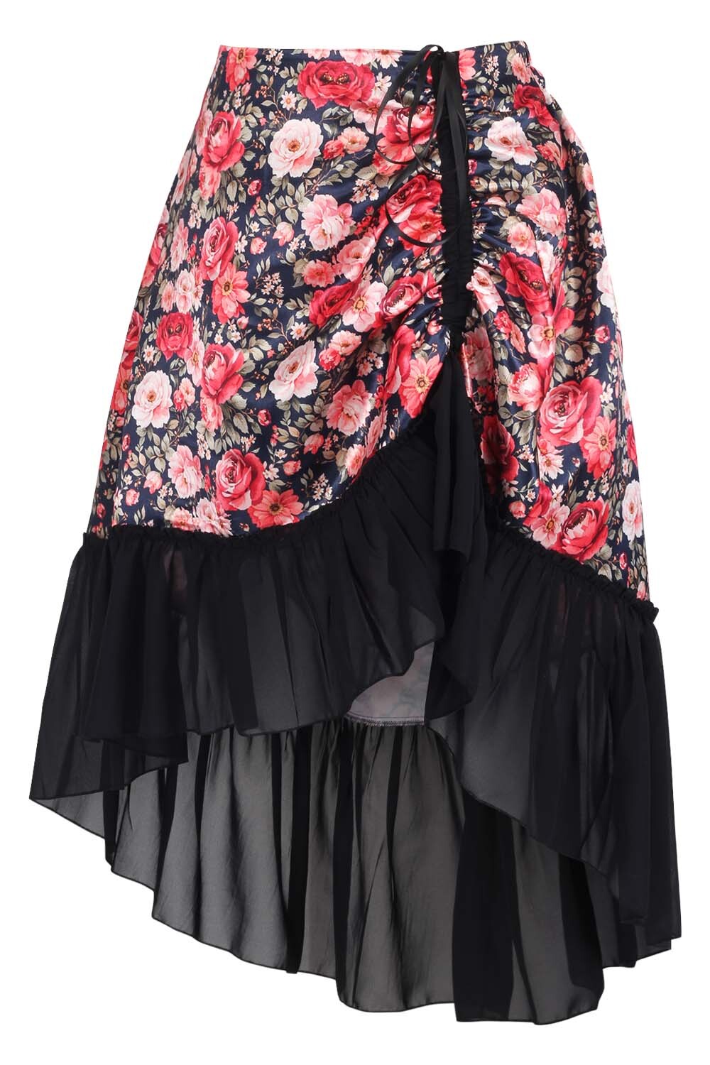Audene Floral Overbust Corset and Skirt Co-Ord Set