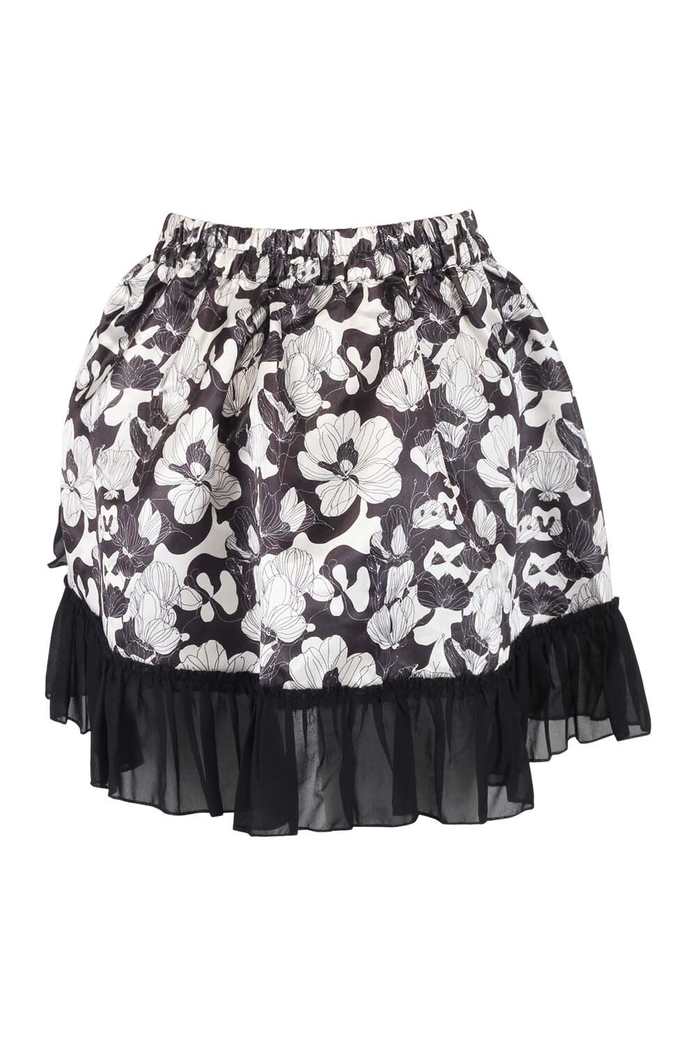Kiya Monochrome Floral Corset and Skirt Co-Ord Set