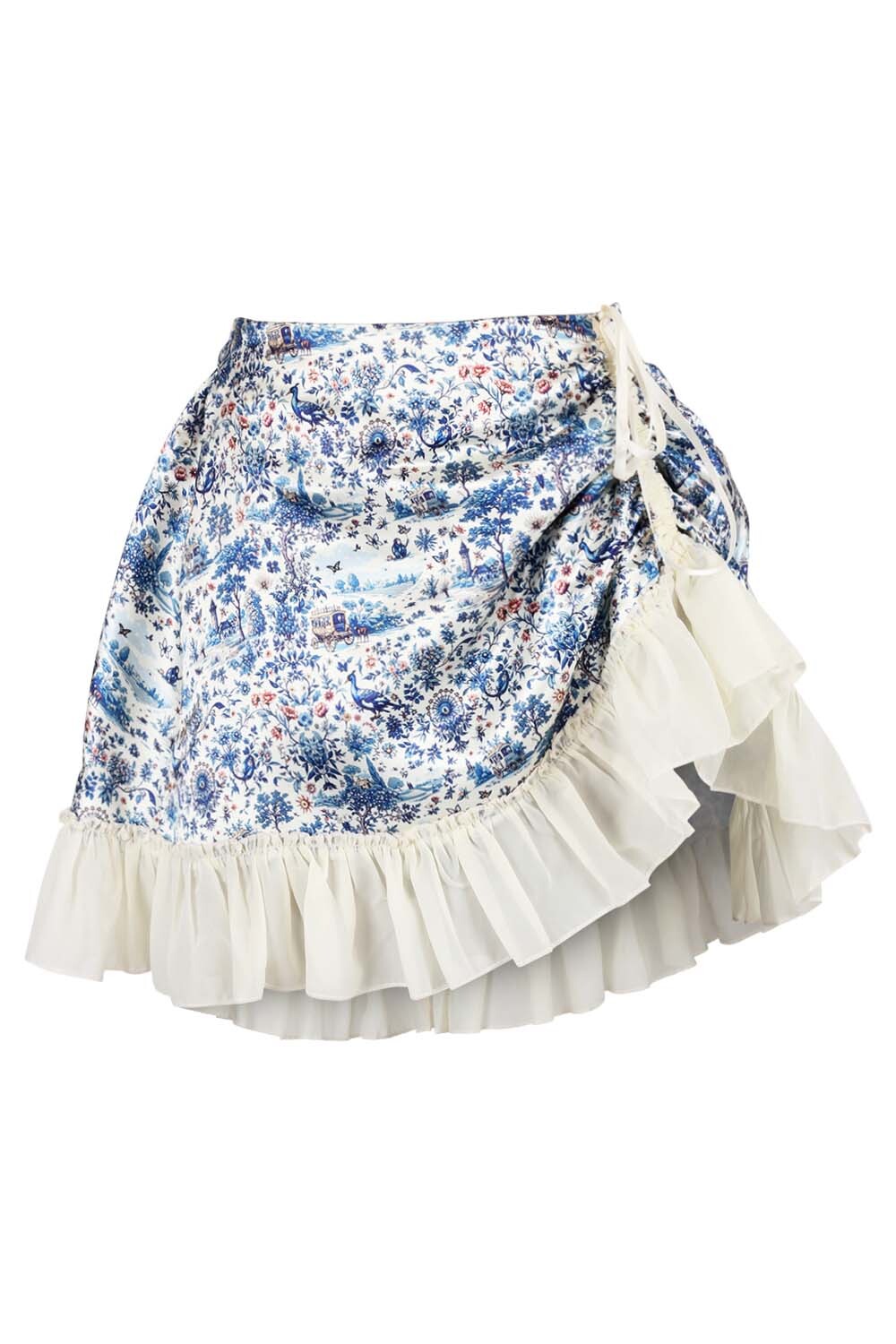 Bevie Floral Waist Trainer Corset and Skirt Co-ord Set