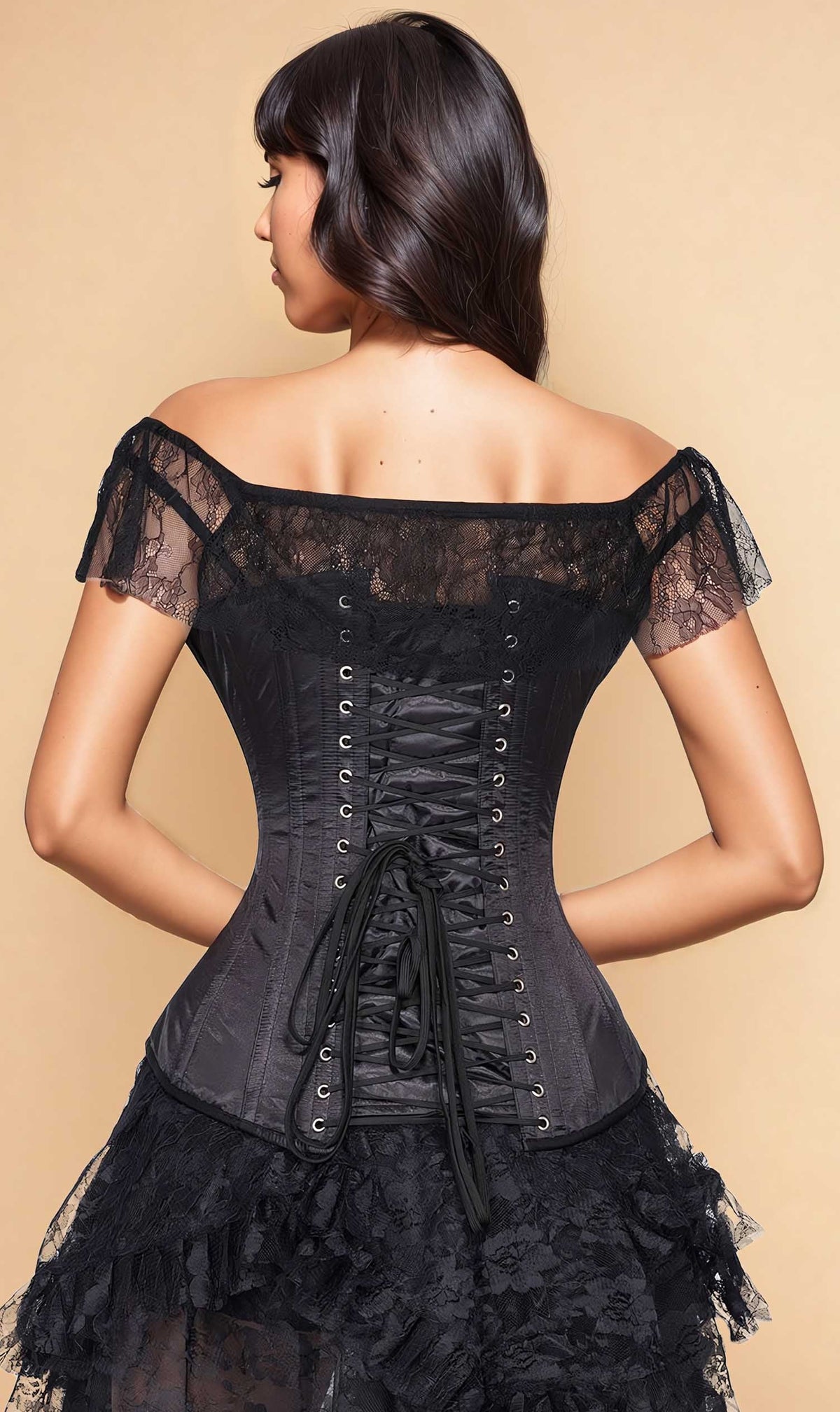 CD-146 - Custom Made Black Gothic Corset
