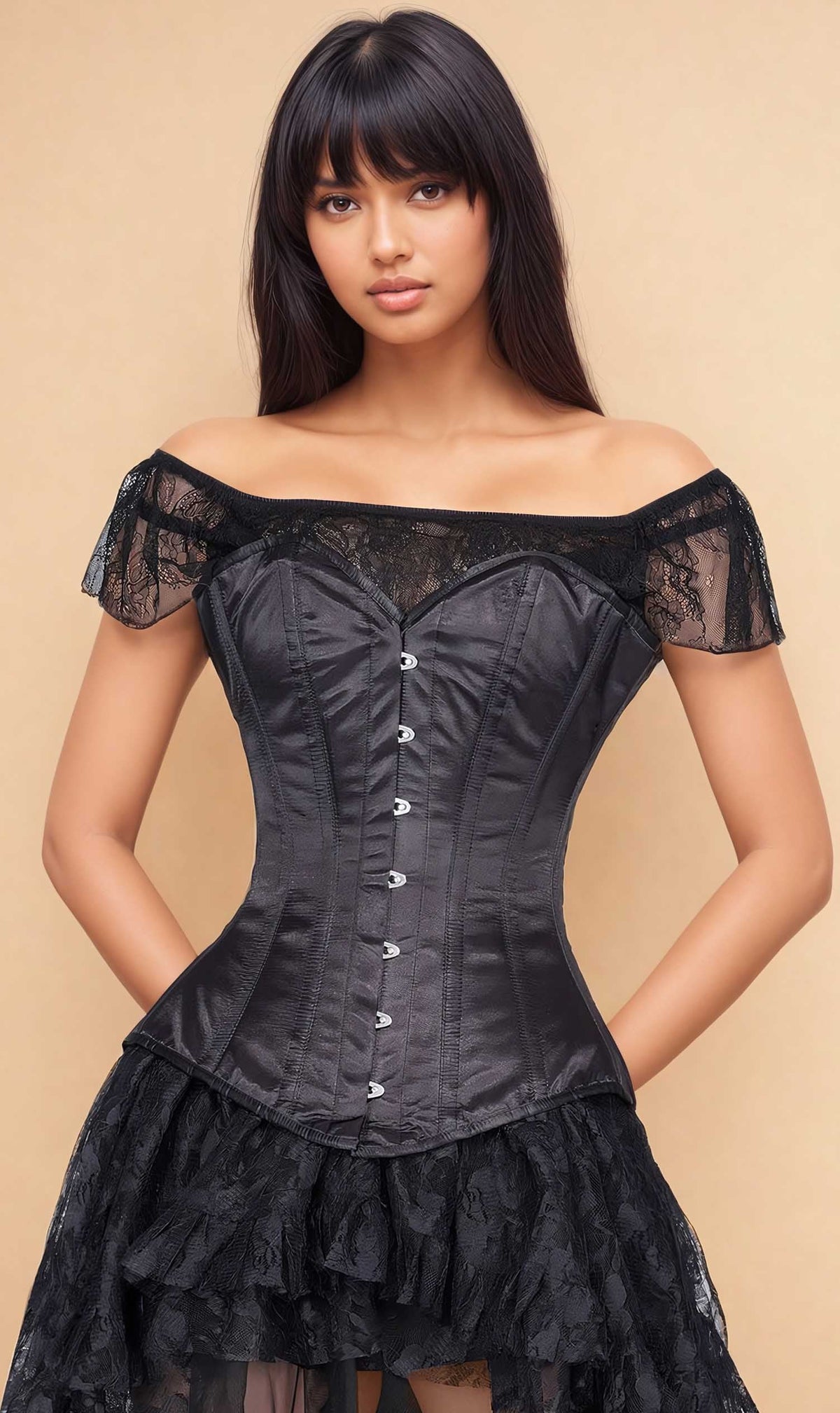 CD-146 - Custom Made Black Gothic Corset