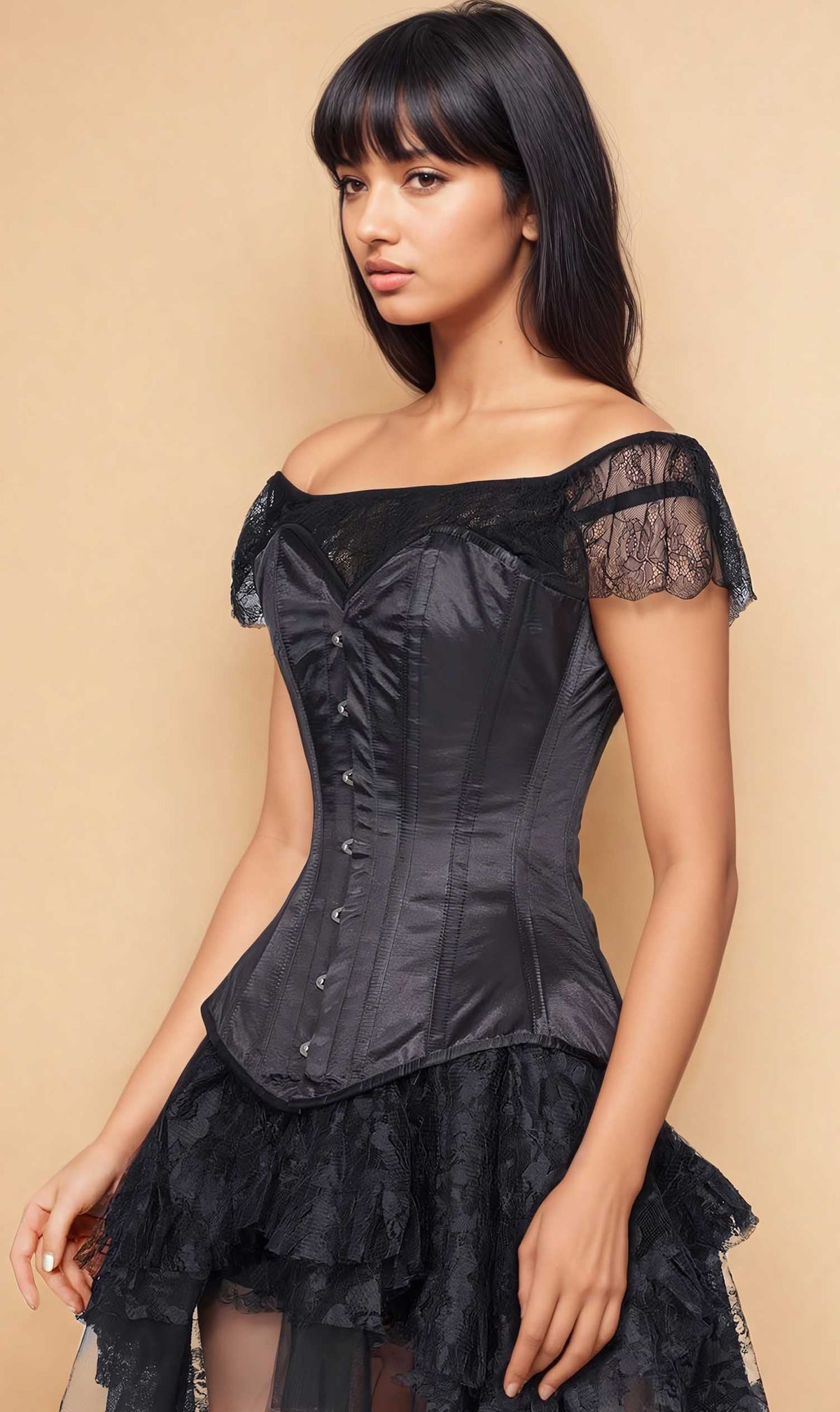 CD-146 - Custom Made Black Gothic Corset