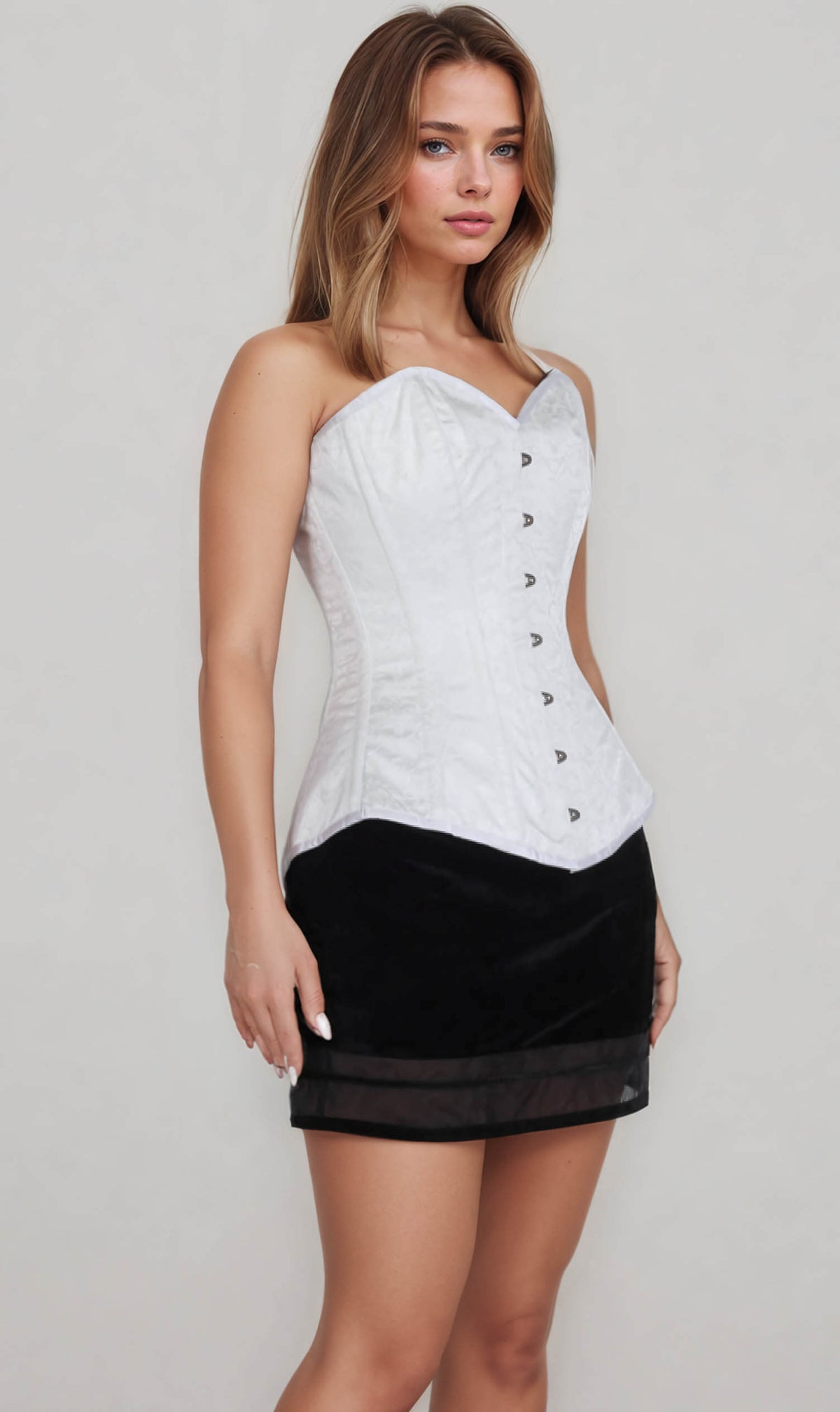 CD-153 - Ida White Gothic Corset