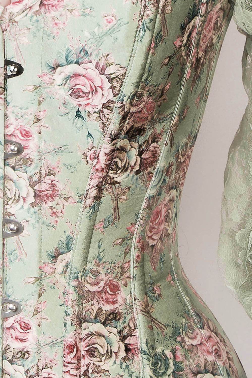 Blakely Victorian Inspired Corset with Attached Sleeve