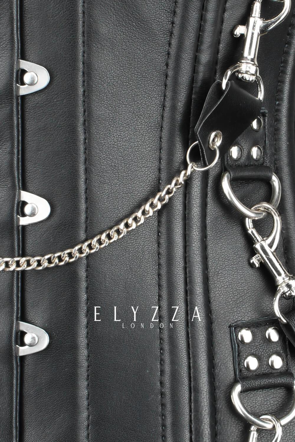 Faux Leather Gothic Waist Training Corset (ELC-102)