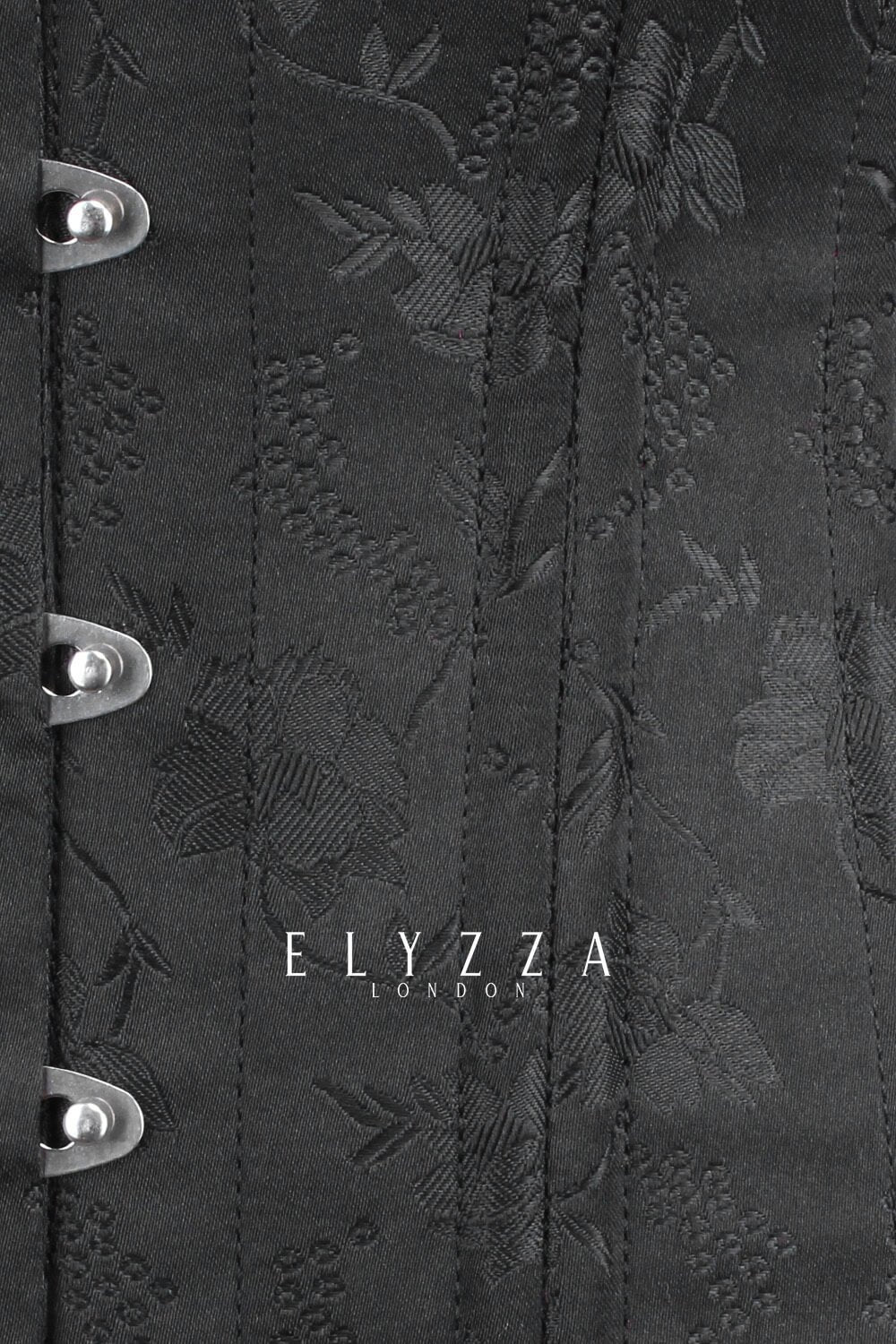 Black Floral Waist Training Corset (ELC-102)