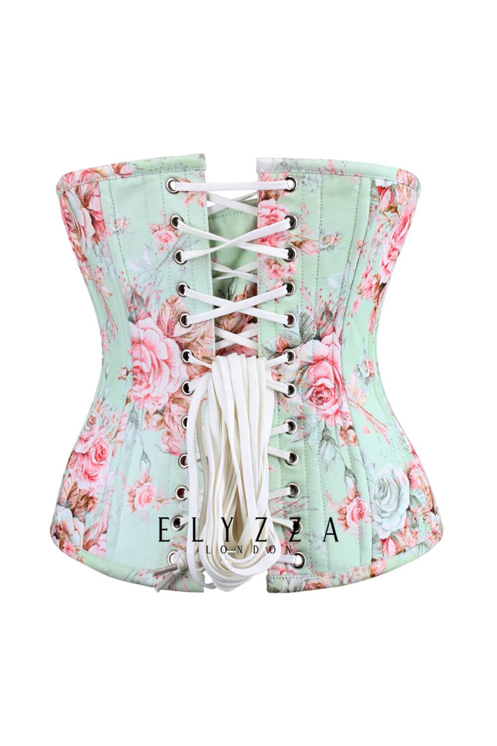 Blossom Waist Training Rose Print Cotton Corset