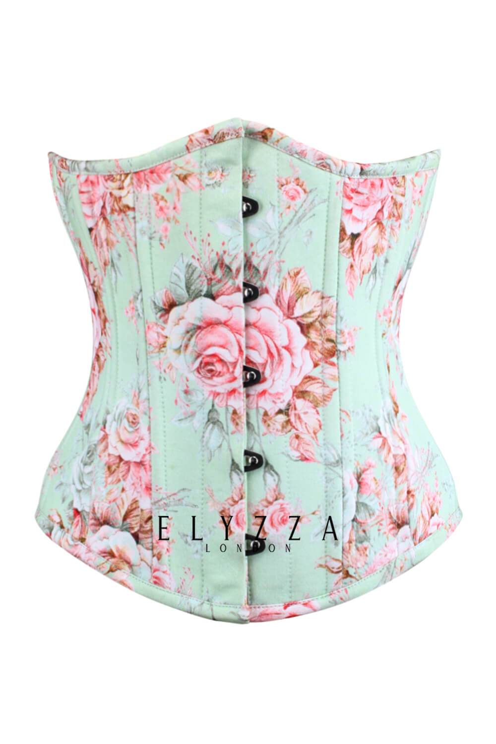 Blossom Waist Training Rose Print Cotton Corset
