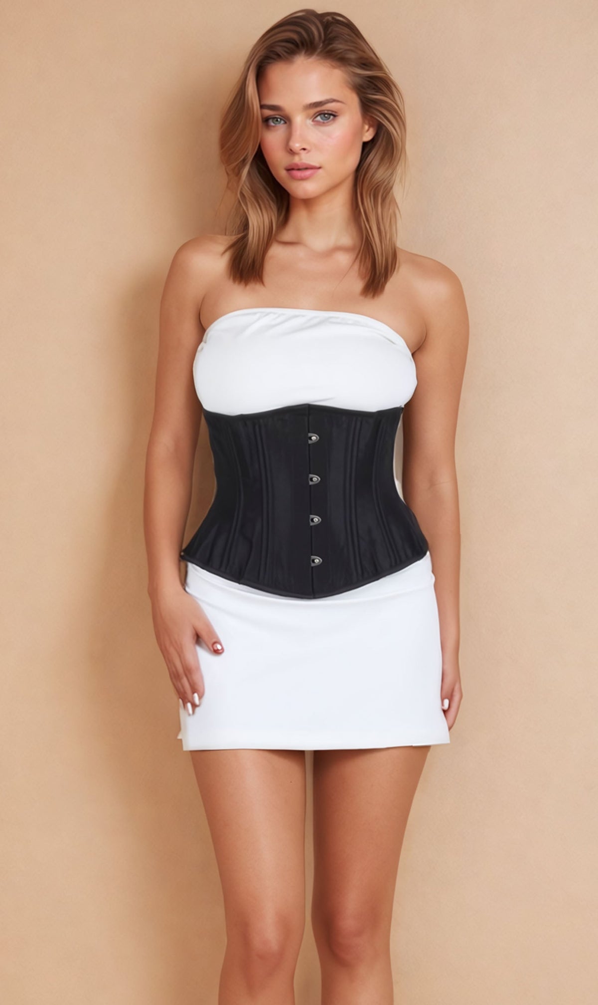 G-120 - Custom Made Underbust Taffeta Standard Corset