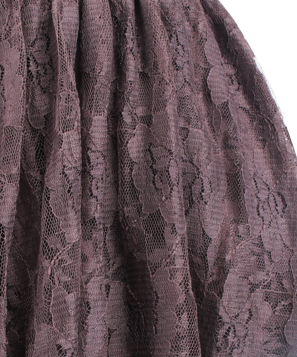 GX-338 - Brown Lace Gothic Skirt