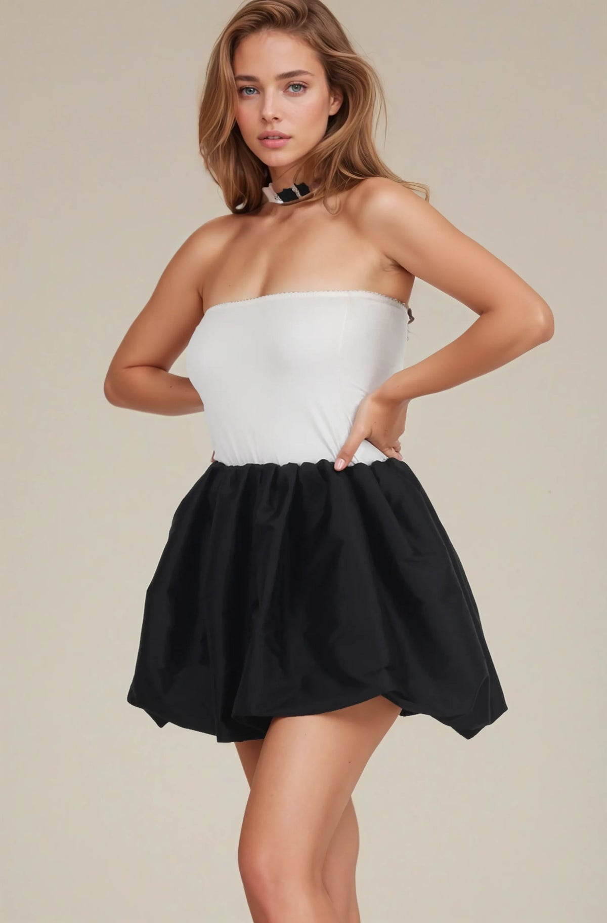 Bobbijo Bubble Black Mini Skirt