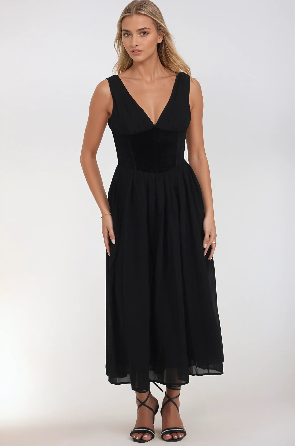 Jeessica Black Corset Dress