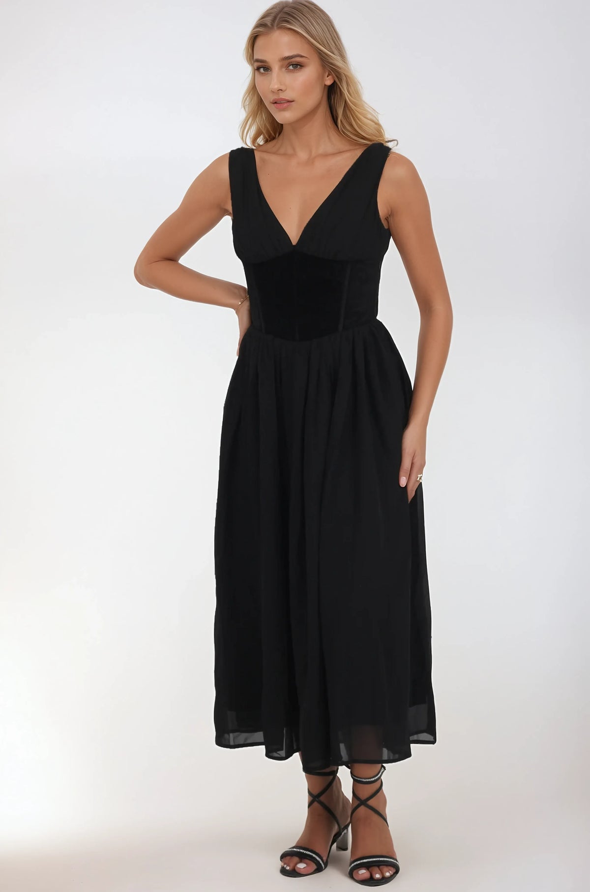 Jeessica Black Corset Dress
