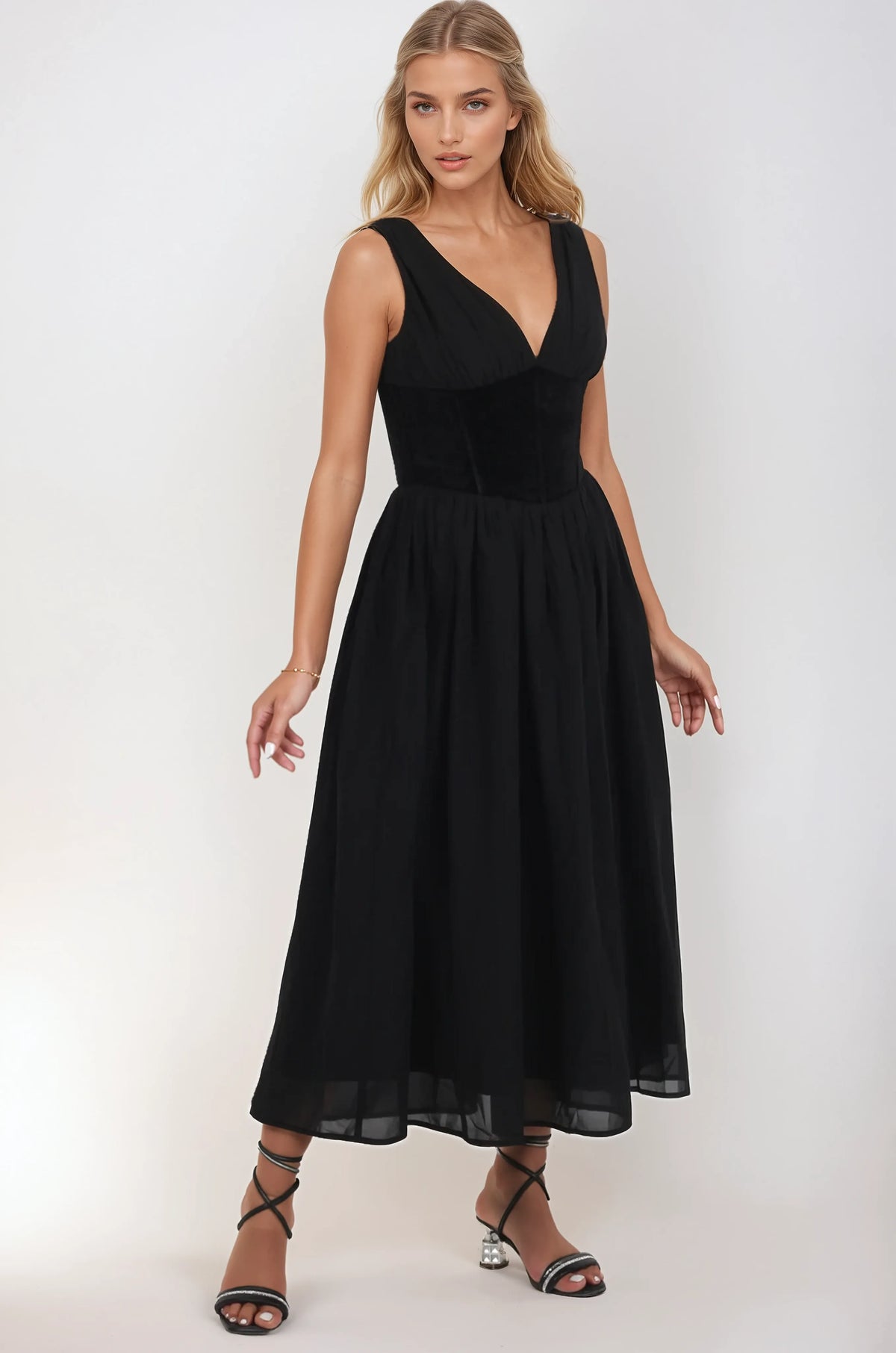 Jeessica Black Corset Dress