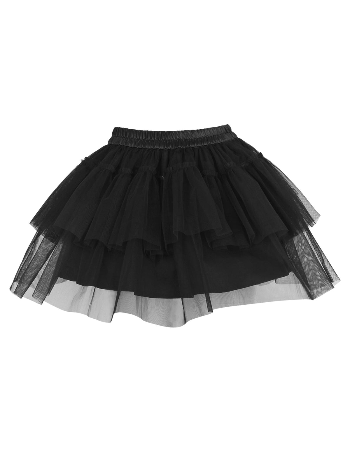 Niko Layered Black Tulle Skirt