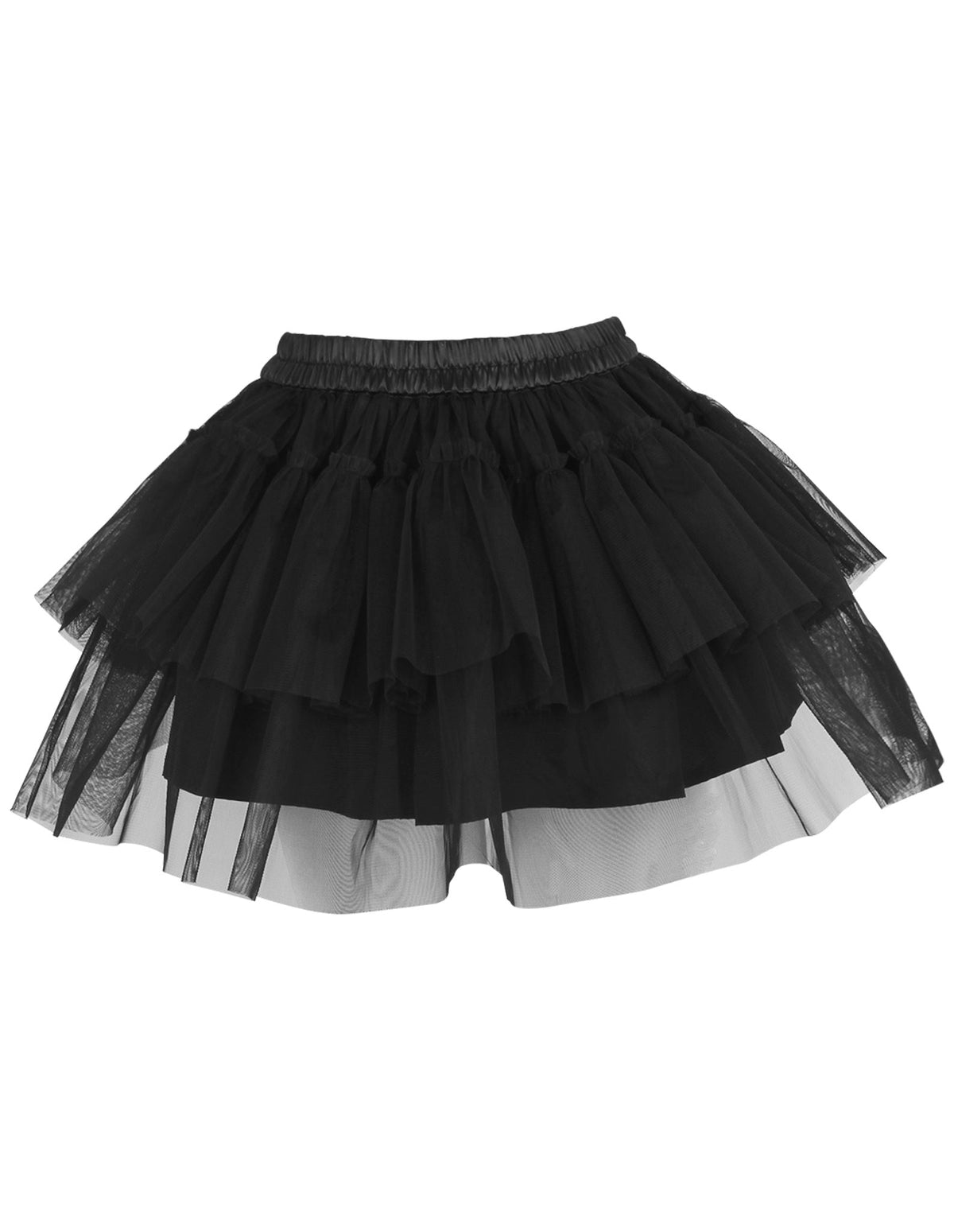 Niko Layered Black Tulle Skirt