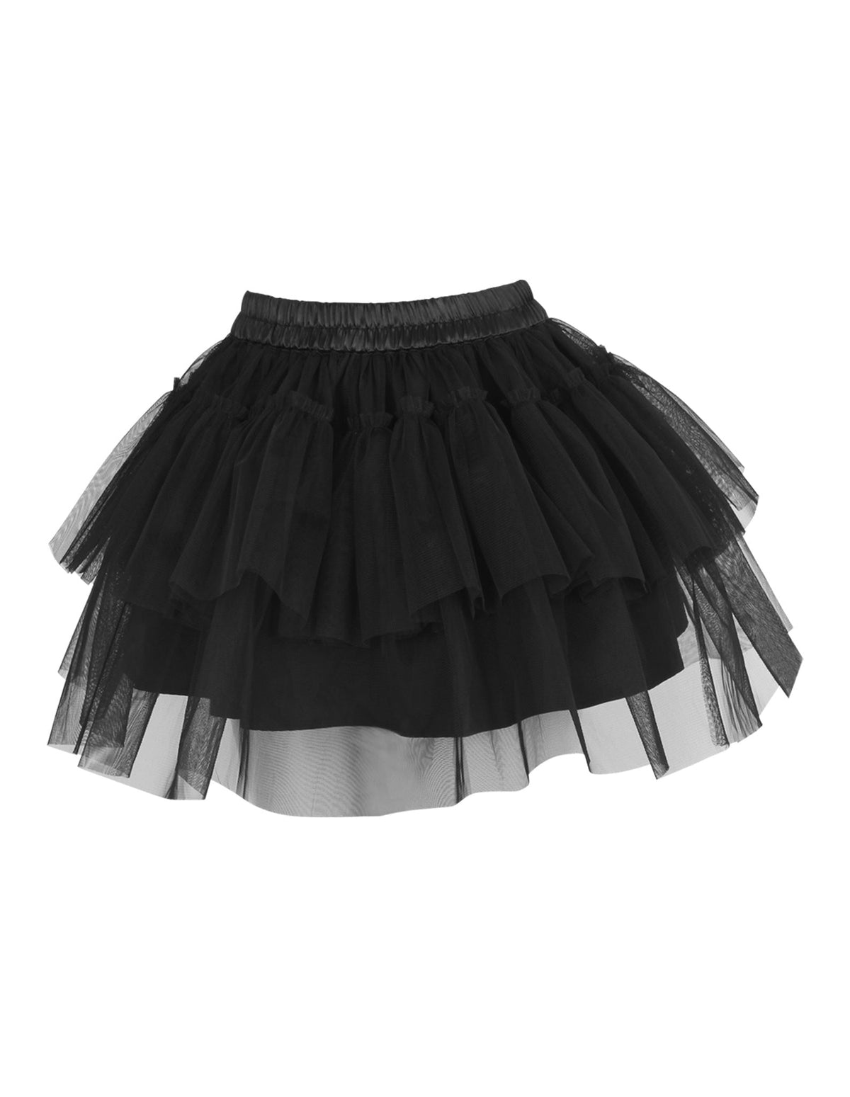 Niko Layered Black Tulle Skirt