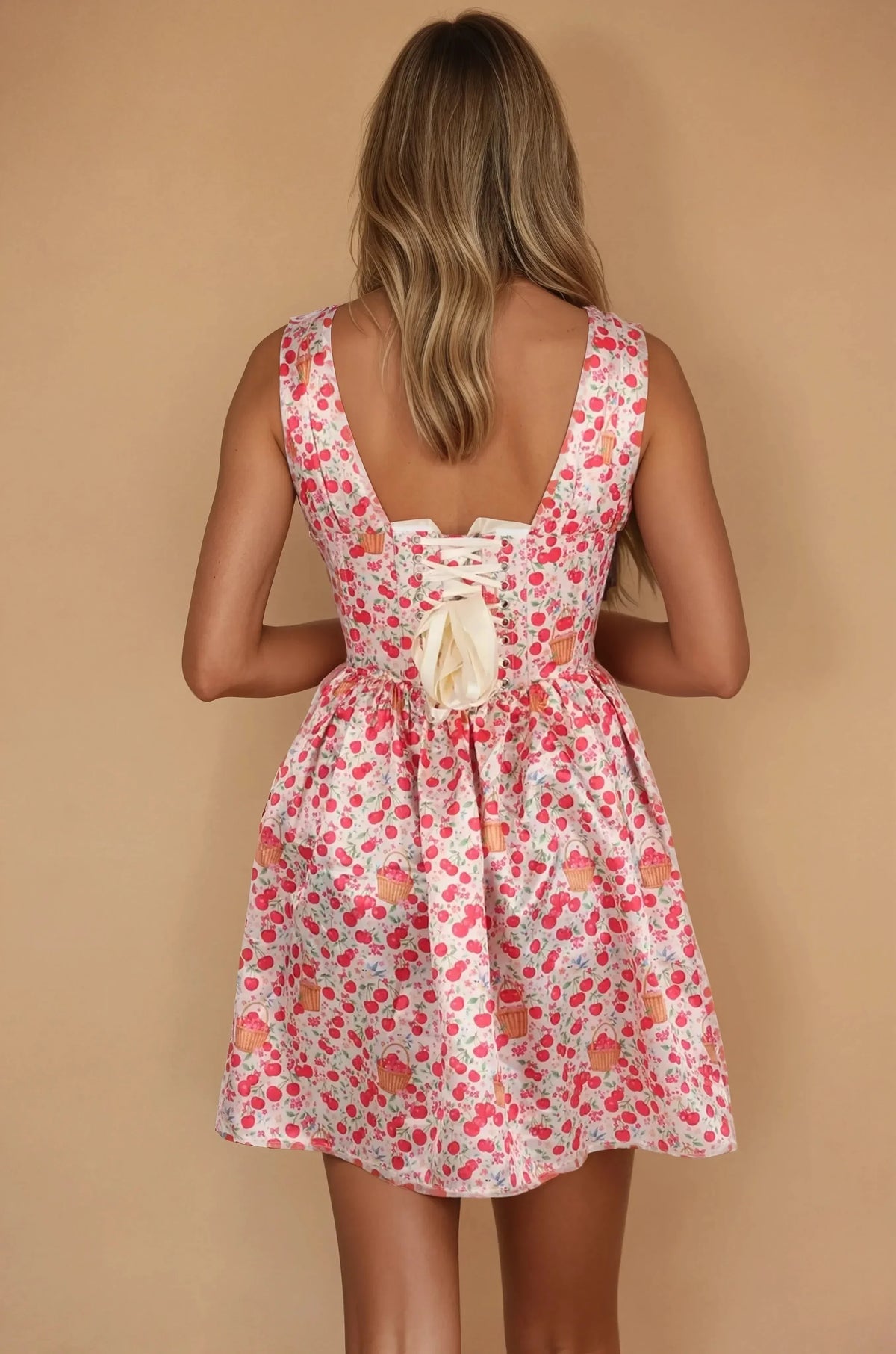 Donelda Cherries & Sparrows Corset Dress