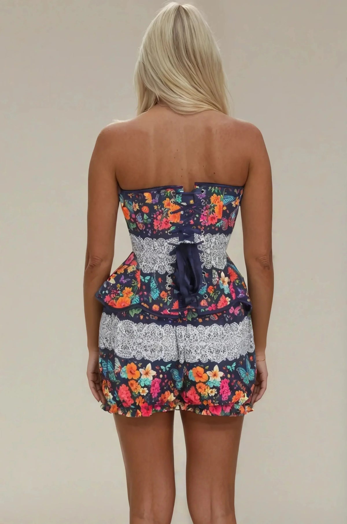 Elfreda Lace & Wings Overbust Custom Made Corset