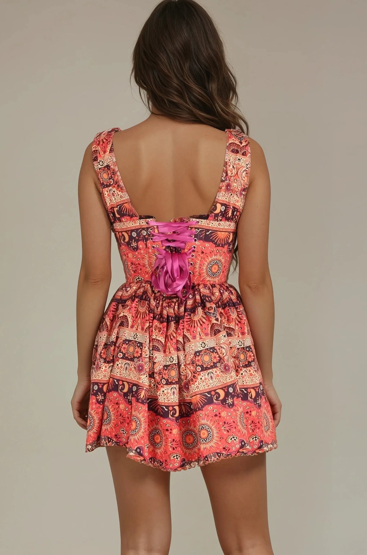 Caye  Boho Gypsy Desert Glow Custom Made Corset Dress