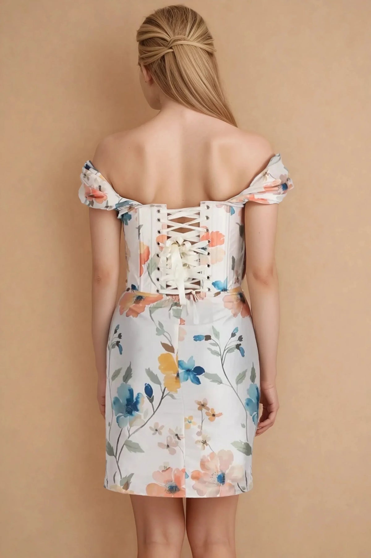 Avelyn Off Shoulder Custom Made Corset Dress