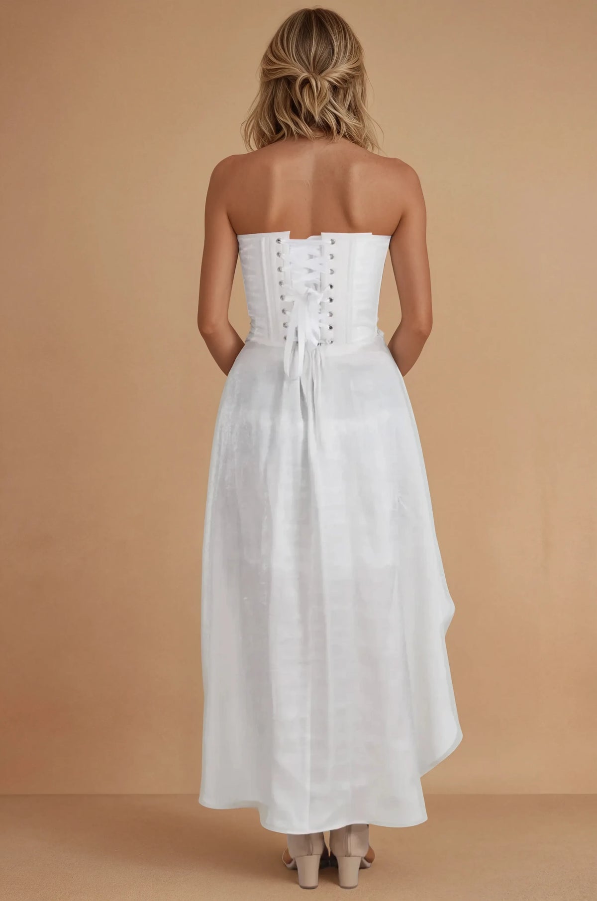 Terree White Custom Made Corset Dress