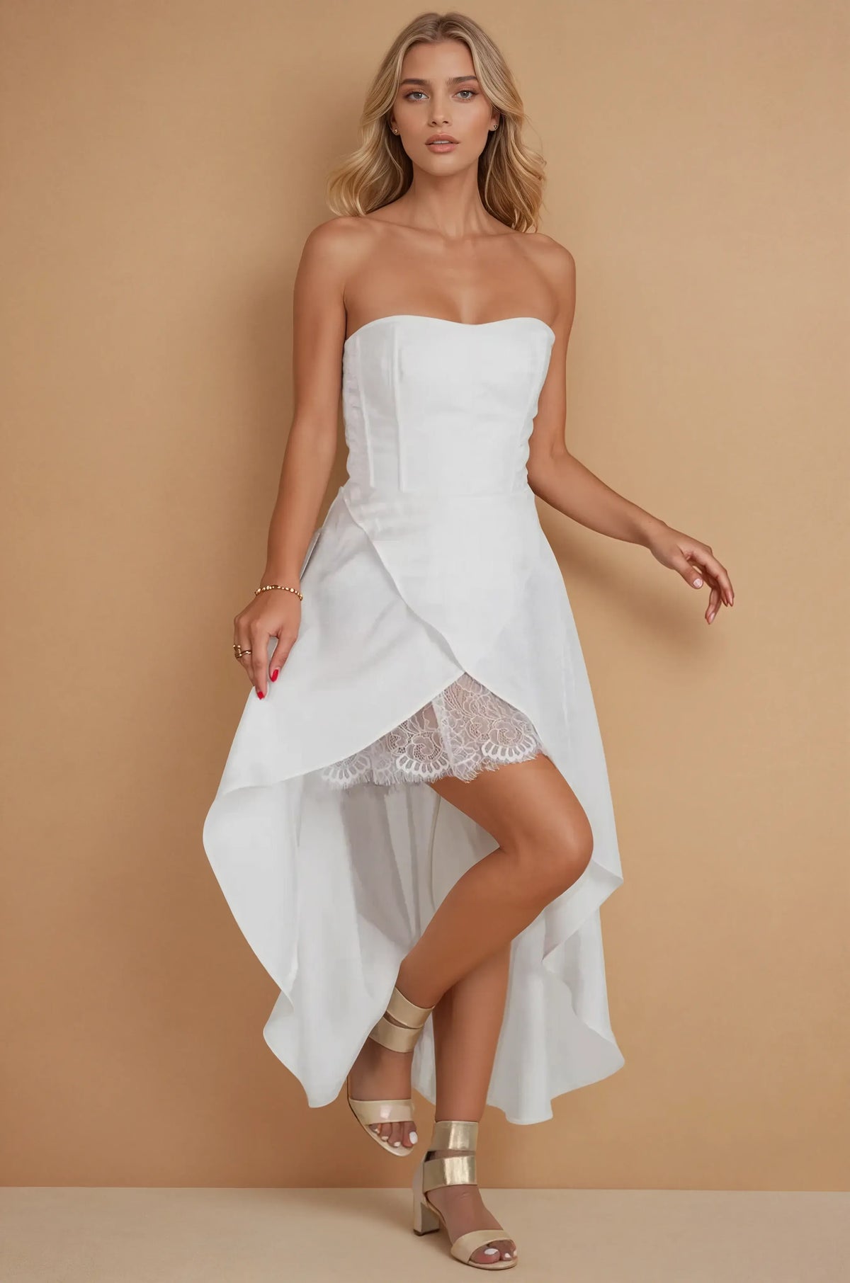 Terree White Custom Made Corset Dress