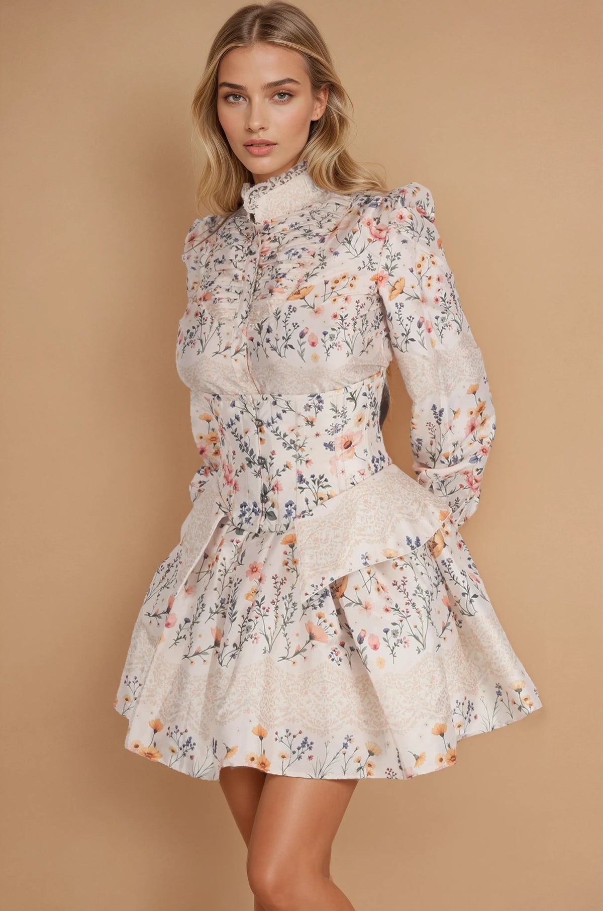 Kanesha Wildflower Meadow Underbust Custom Made Corset