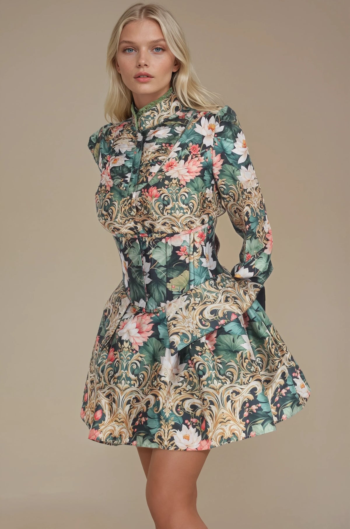 Davonne Lotus Empire Rococo Underbust Custom Made Corset