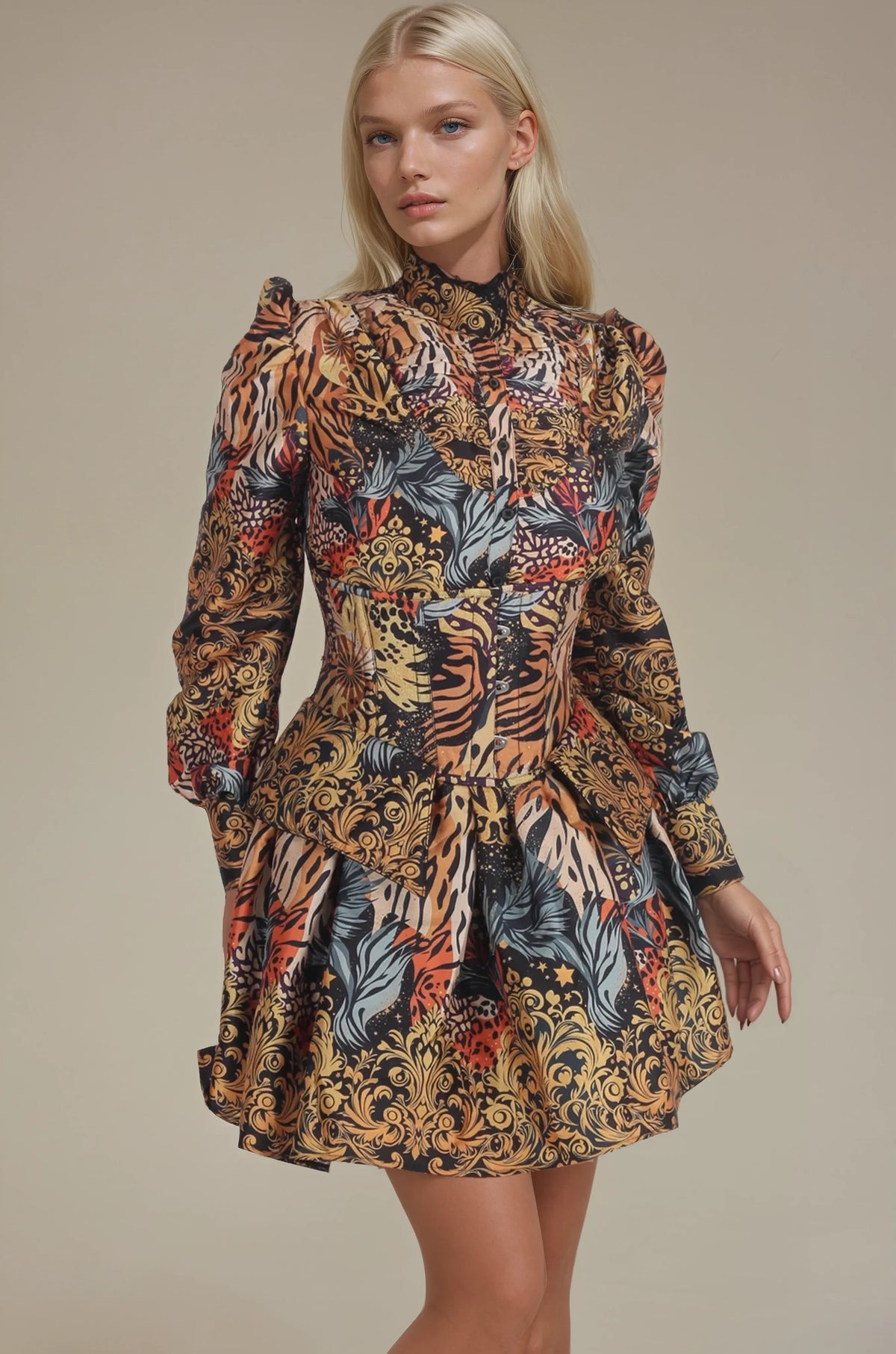 Lilybeth Baroque Wildscape Underbust Custom Made Corset