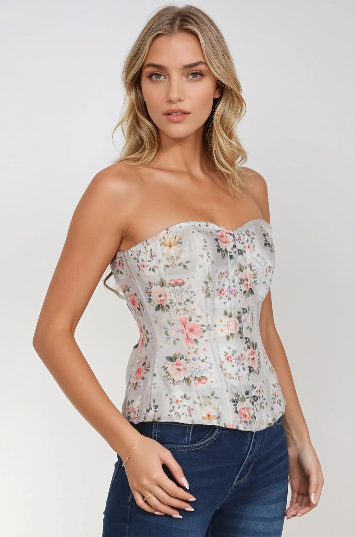 Mayda Floral Sweet Heart Corset