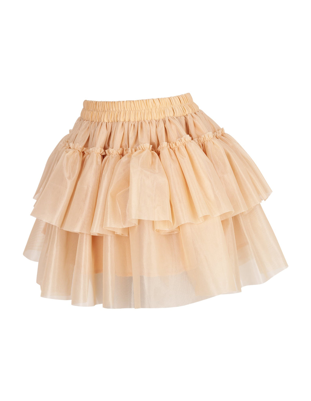 Corlee Layered Nude Tulle Skirt