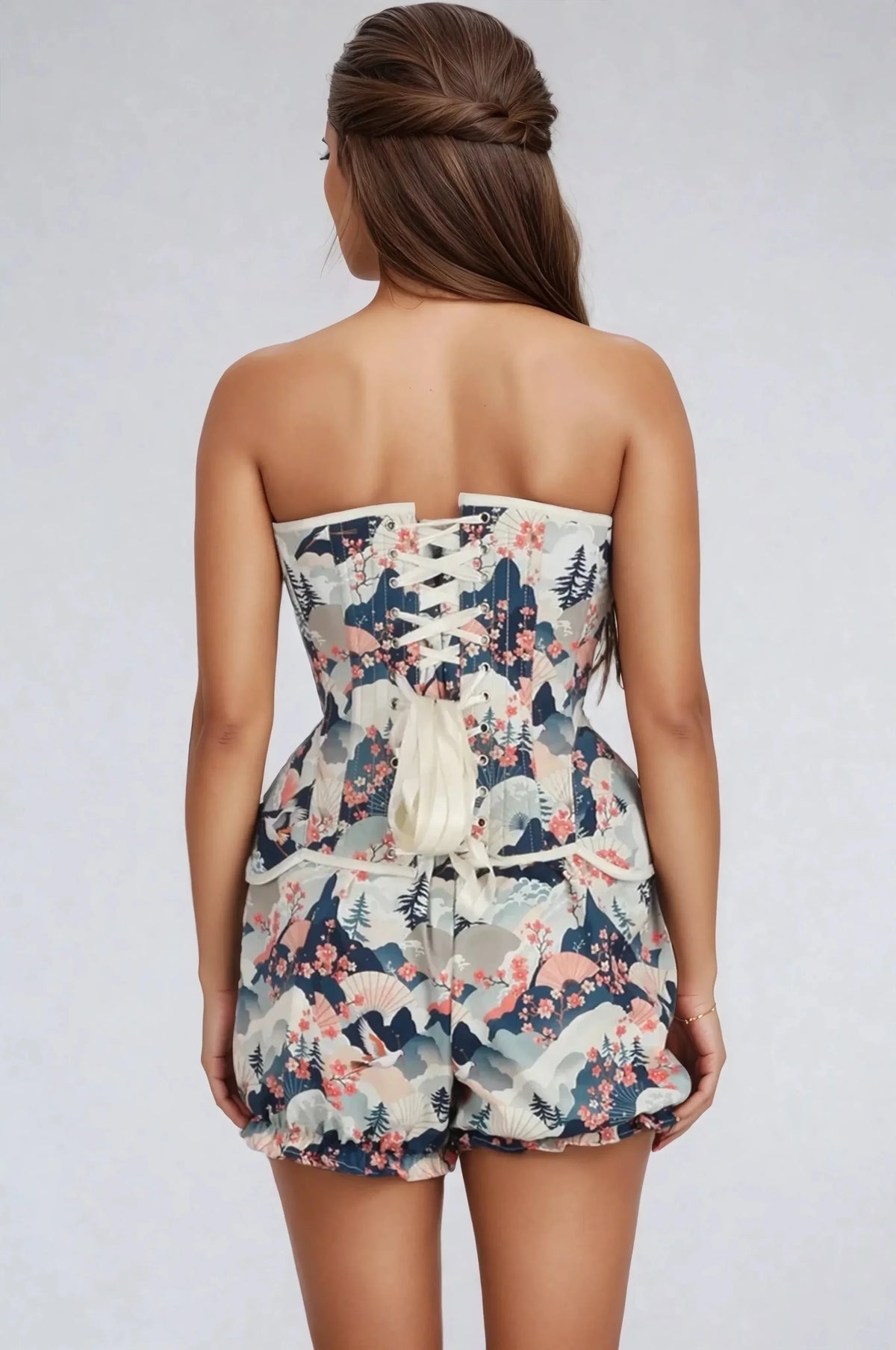 Kimiko Brushstrokes of Japan Custom Made Corset