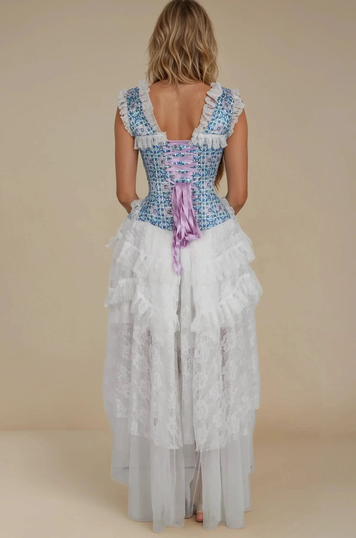 Brenlee Geometric Floral Custom Made Corset Dress