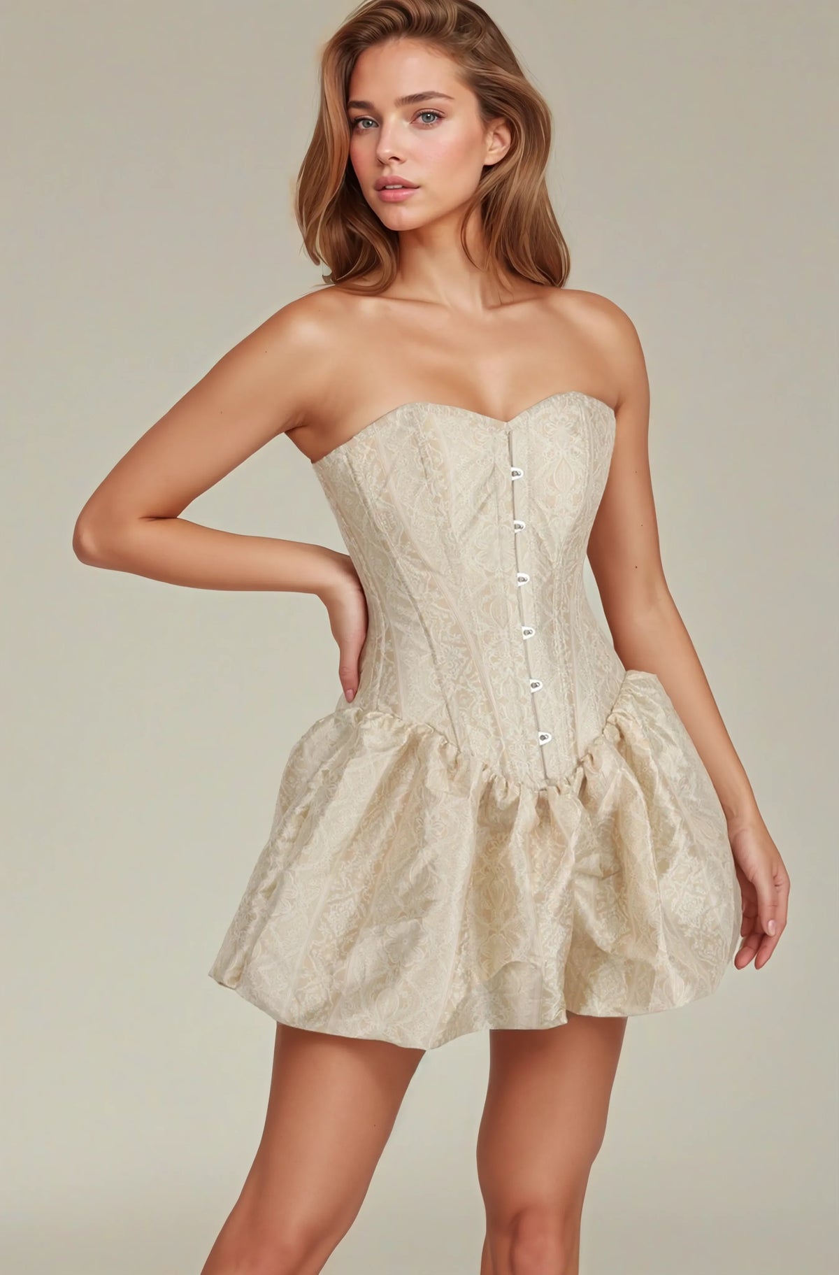 Ila Victorian Lace Ensemble Custom Made Corset Dress