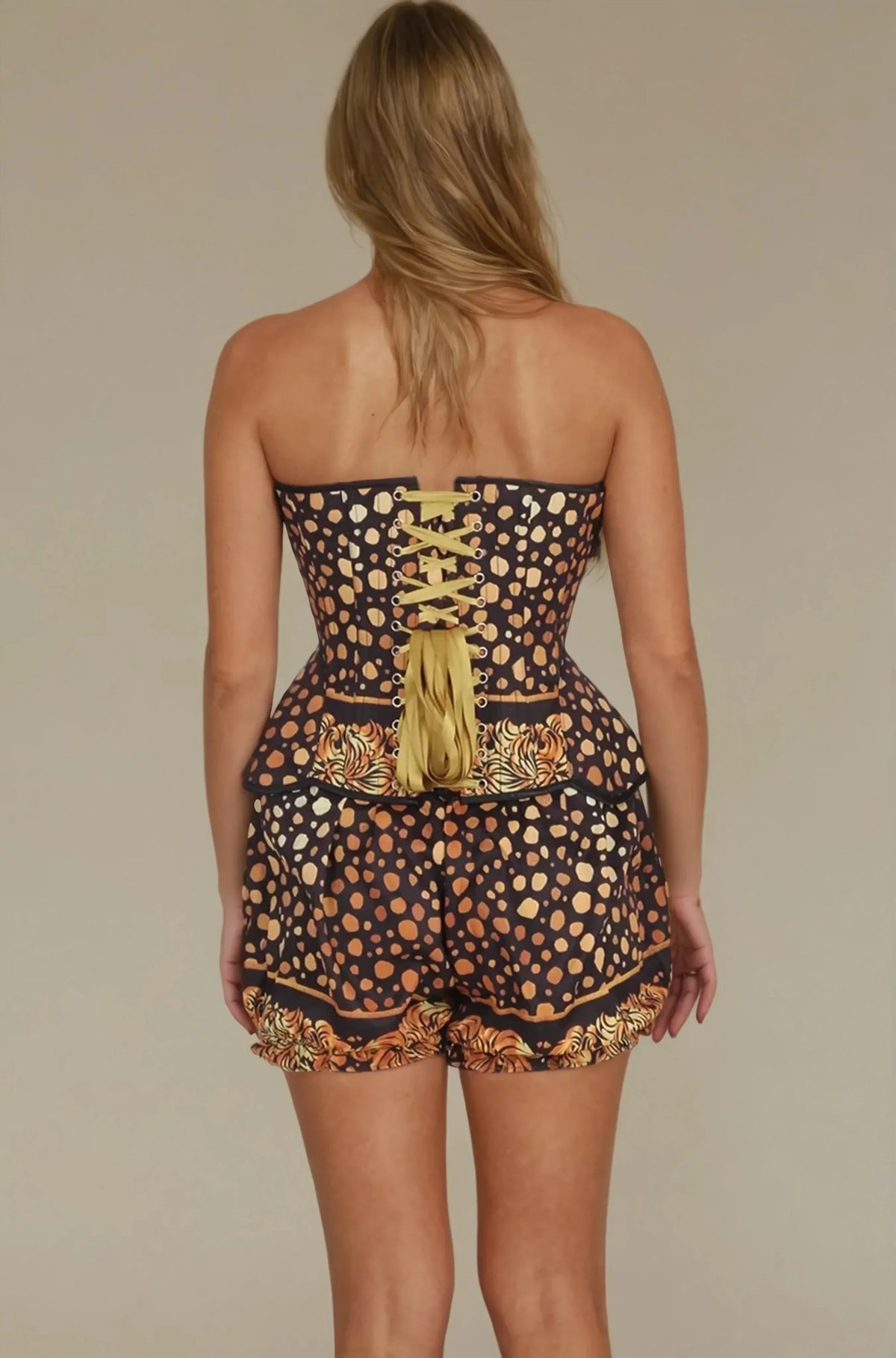 Jenna Golden Luxe Leopard Custom Made Corset