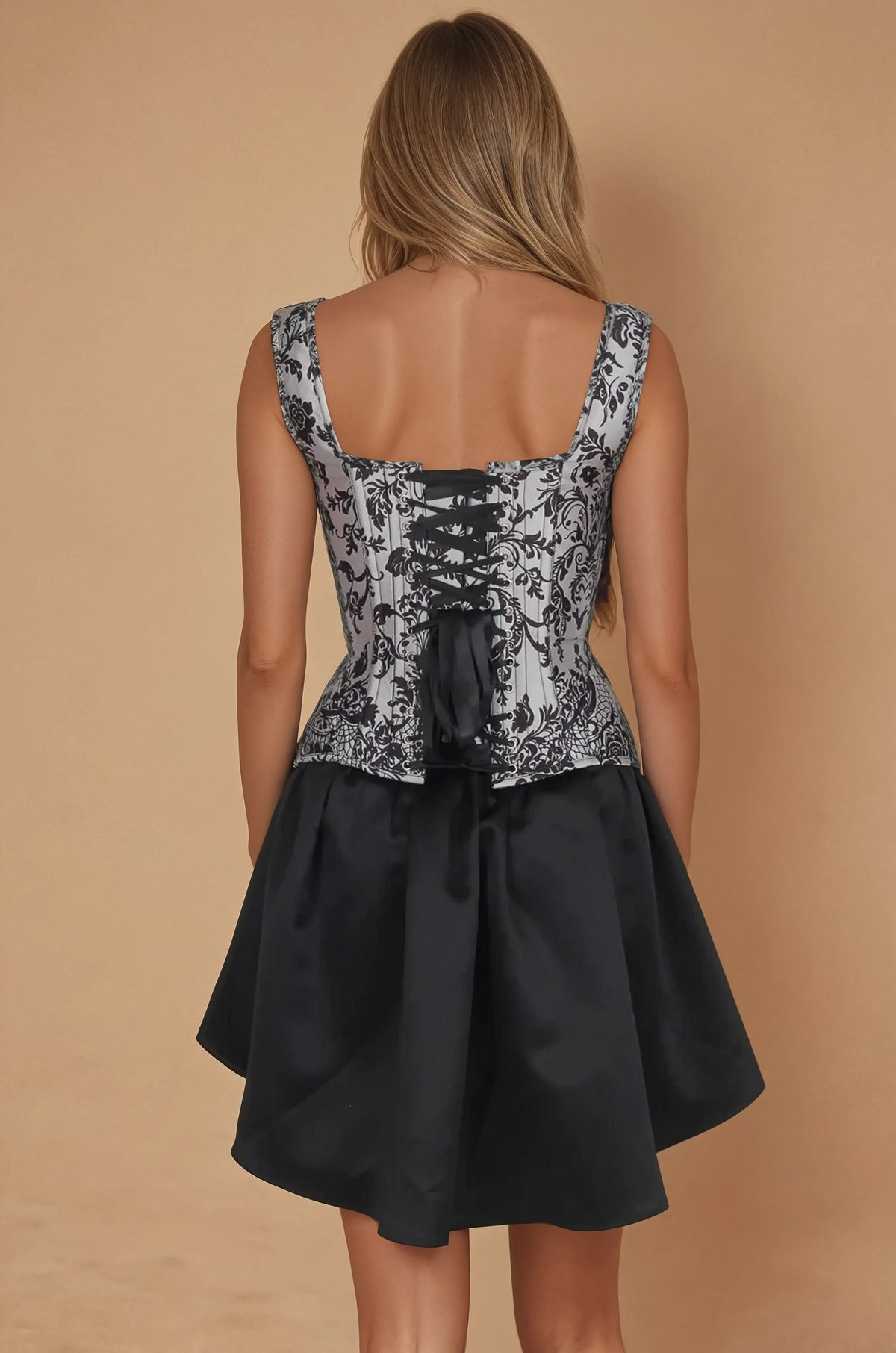 Chelsie Midnight Lace Tapestry Custom Made Corset
