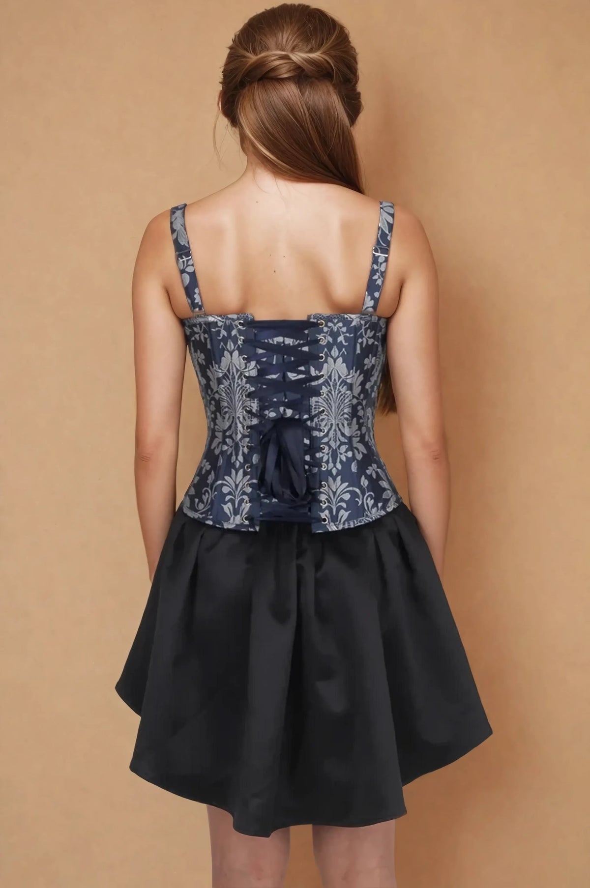 Idell Midnight Pearl Lace Custom Made Corset