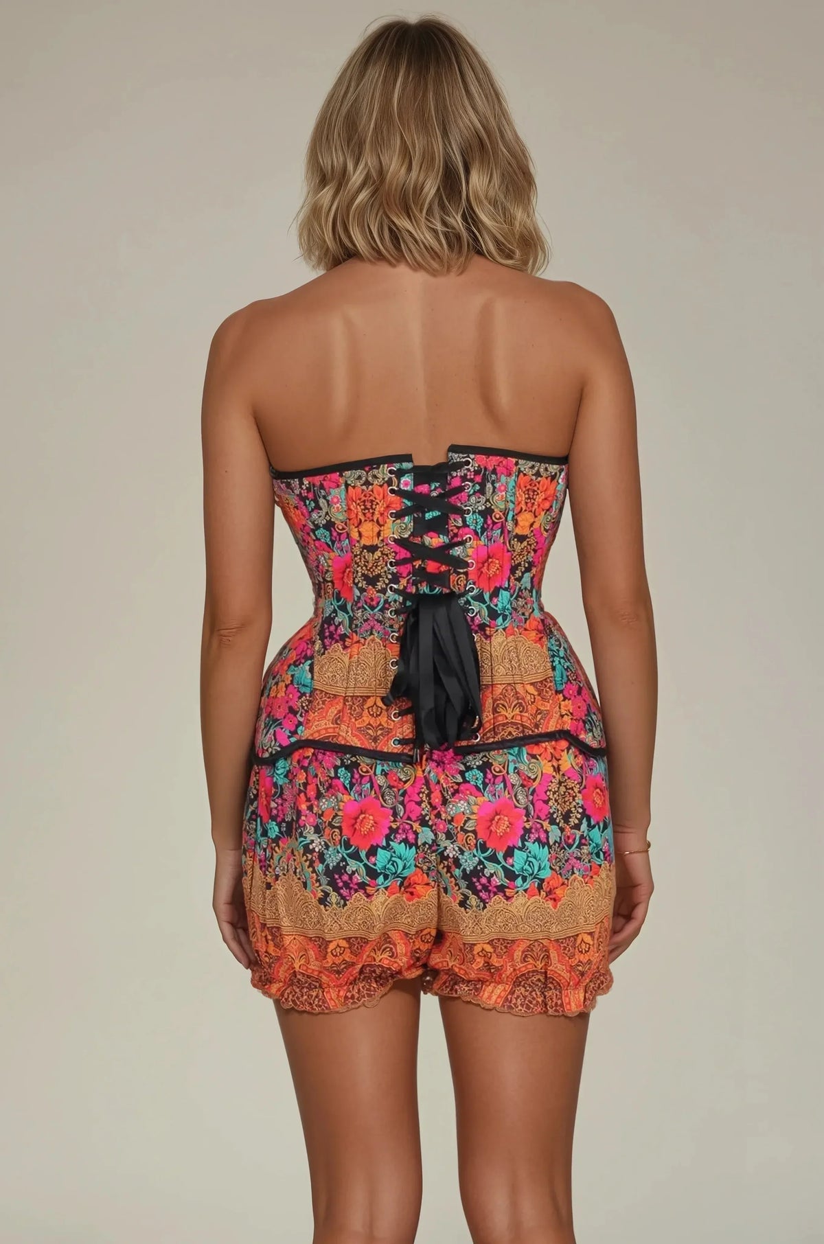 Britta Gilded Lace Bloom Custom Made Corset